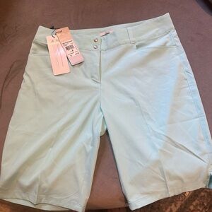 NWT Adidas Blue Bermuda Golf Shorts Smooth Fabric